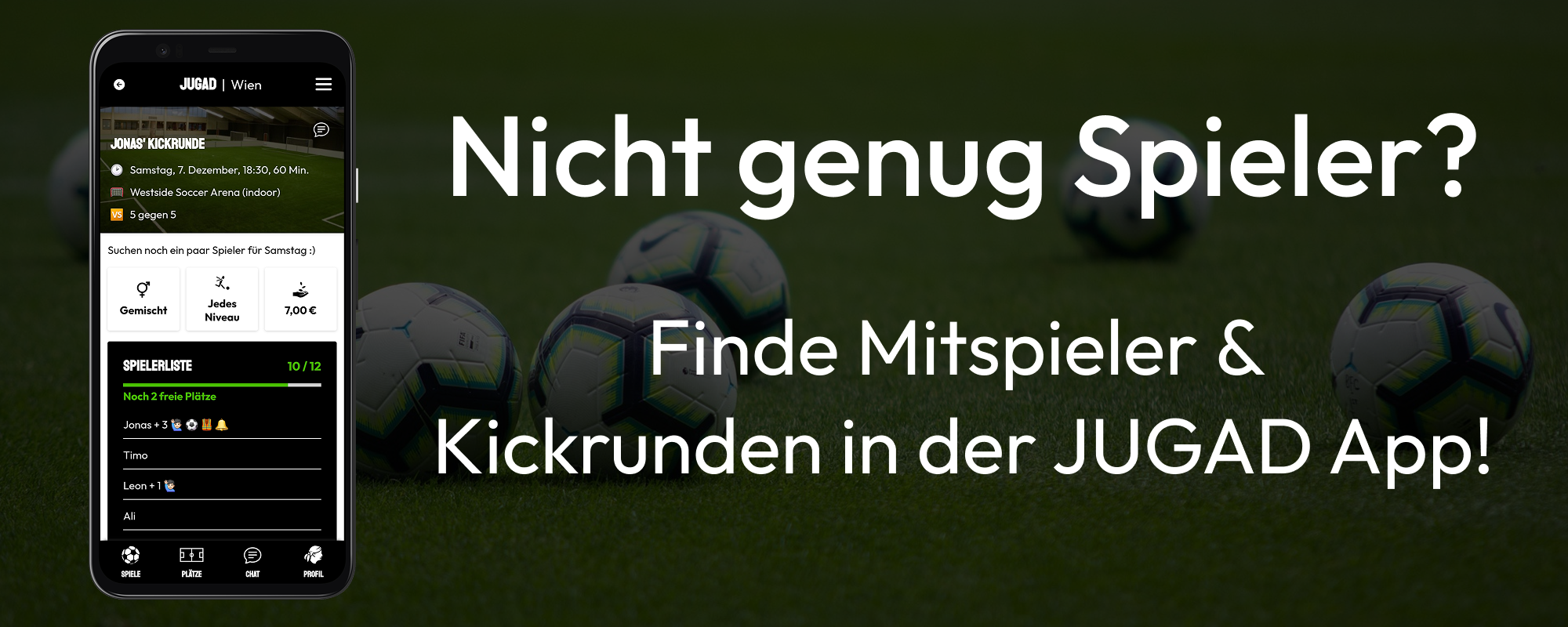 Jugad-Westside-Soccer-Arena Jugad-Banner-Finde-Mitspieler